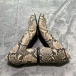 Taryn Rose Rochelle Natural Snake-Print Leather Upper Block Heel Pump Size 9 Photo 5