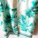 Chico's Black Label Tropical Print Dress Size 12 White Green Botanical NWT Cruise Photo 9