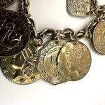 Gold tone coin necklace Photo 8