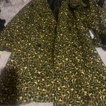 NWOT Textile Elizabeth & James Trench Coat Rain Leopard M Black Size M Photo 7