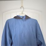 Reebok  Large Blue Full Zip Hooded Windbreaker Polyester Jacket With Pockets‎ Photo 2
