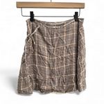 American Eagle Outfitters Brown and White Plaid Mini Skirt Photo 1