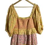 Love Shack Fancy Shaw Smocked Floral Print Mini Dress in Chateau Rose Size Small Photo 11