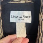 Danny & Nicole Black Green Animal Print Contrast Novelty Button Blazer Dress 10P Photo 6