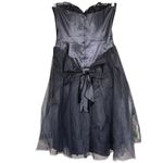 Vtg‎ 80s Prom Dress Sz S Sequins Strapless Tulle Gothic Whimsigoth Fairy Grunge Black Photo 2