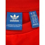 Adidas  Sweatshirt Red Trefoil‎ Logo Pullover Crew Neck Activewear Size M READ Photo 4