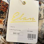 Elan  Women’s Boho Floral Print Cotton Split Neck Flutter Sleeve Top & Skirt Set Photo 5