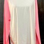 SheIn Pink Sleeves/white Longsleeves T-Shirt - Size Large with bag Photo 0