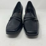 Naturalizer Black Leather Kitten Heel Pump Loafer Square Toe Y2K Size 8 Classic Photo 7