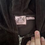 Juicy Couture Dark Brown Velvet Hoodie Jacket Photo 1