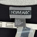 Nouveaux Cardigan Floral Embroidered Sweater Black Womens Medium Grandmacore Photo 5