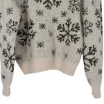 VERO MODA  Snowy Frost Long Sleeve O Neck Pullover Sweater size Large Holiday Photo 5