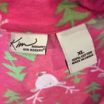 kim rogers Reindeer Pink Flannel Pajama Set Photo 5
