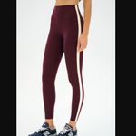 Splits59  Clare High Waist Rigor 7/8 Leggings in Dark Cherry / Creme Medium $128 Photo 3