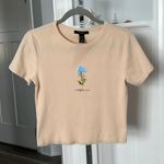 Forever 21 Sz L Adorable Crop Top Tee T-Shirt W Flower Print “Wildflower” Photo 0