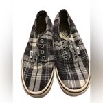 Vans  Low Top Skate Shoes Plaid Black /White - Men's Size 6 - Women's 7.5 Photo 1