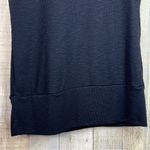 Allison Brittney Size Small Ribbed Burnout Black V-Neck Tunic Short Tab … Photo 3