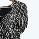 Dress Barn Shirt Airty Lined Lightweight Dressy Short Sleeve Keyhole Size Large Photo 6