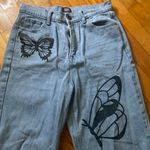 Simple Society 5/27 straight leg jeans with butterflies Photo 2