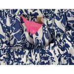 Lilly Pulitzer  NEVIE OFF-THE-SHOULDER TOP *KRILLIN IT* OYSTER BAY BLUE WHITE Photo 6