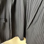 NWOT Boutique HAVE Brand Pinstripe Longline Black Open Front Blazer Photo 5