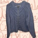 Point sur cable knit zip up Blue Size XL Photo 1