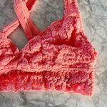 Aerie Coral Lace Cross-Back Bralette Photo 1