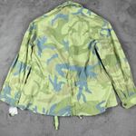 Free People  Camo Print Utility Jacket Drawstring‎ Waist Lightweight Size S Photo 4