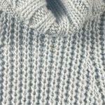 Ellos Large Wool Blend Ribbed Longline Chunky Cowl Neck Sweater Baby Blue Photo 2