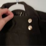 EXPRESS Khaki Olive Green Wool Blend Funnel Neck Peacoat Jacket Size XSmall EUC Photo 3