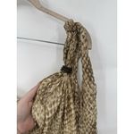 Ralph Lauren Lauren Silk One Shoulder Mini Dress Women 16 Brown Animal Print Photo 4