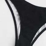 Zaful Link Ribbed Bikini Set - Black S Photo 2
