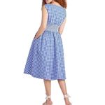 Kate Spade  Gingham Smocked Waist Dress, Size M, New with Tag MSRP $298 SOO Photo 4