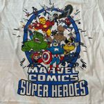 Disney NWOT Parks Marvel Comics Superhero Junior Ringer Tee Photo 1
