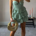 Pretty Little Thing NWOT Retail $80  Mint Green Ruffle Dress Photo 0