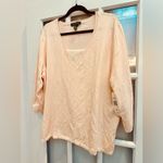 Ralph Lauren LRL Blush Pink Silk Lace Lightweight Sweater Plus Size 3X NWT Photo 2