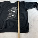 Torrid  1X Lips Hell Raiser Burnout Sweatshirt Grey Long Raglan Sleeve Crew Neck Photo 11
