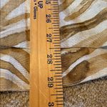 iLinen Classic Button Down Shirt Natural Zebra Size XS Tan Photo 7