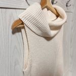 Lou & grey Lou Grey Loft Cream Knit Cowl Neck Sleeveless Tunic Vest Rich Sweater Size S Photo 6