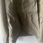 ZARA Ruffle Military Green Cardigan Size M Photo 4