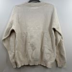 Vintage Sue Hillis Noah's Ark sweater 3D animals ceramic buttons cream M USA Size M Photo 9