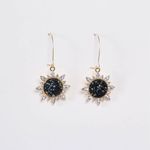 Boutique Rainbow Black Sunflower Dangle Earrings Photo 2