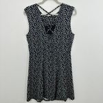 Title Nine Black and White Polka Dot Dress Sleeveless Fit & Flare Athletic Dress Photo 3