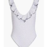 Eberjay Eberjey Loreta Coastal Dot Ruffle One Piece Swimsuit M Photo 8