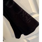 Burberry London Women’s Joggers Sz Small Black Velvet Wide Leg Full Leg Logo Photo 3