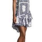 Cinq à Sept Cinq A Sept Minella Dress blue white paisley off the shoulder size 4 Photo 1