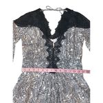 Anthropologie  Black & White Lacy V-Neck Mini Dress Photo 10