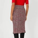 Ann Taylor Red Black White Tweed Sweater Midi Skirt Womens Size XLP NWT Photo 1