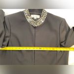 Tahari  Luxury Black Open Style Jacket with Jeweled Collar‎ Size 14 Photo 3