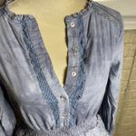 AQUA  Tie Dye‎ Long Sleeve Mini Tiered Cotton Ruffle Mini Short Dress Size Small Photo 3